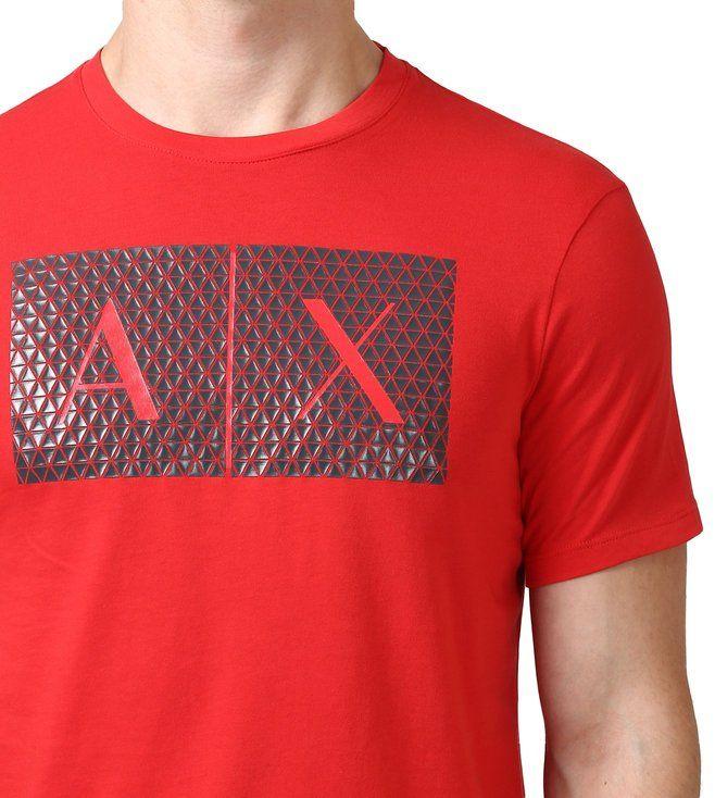 Red Triangle Clothing Logo - Buy Armani Exchange Red Triangle Logo T-Shirt for Men Online @ Tata ...