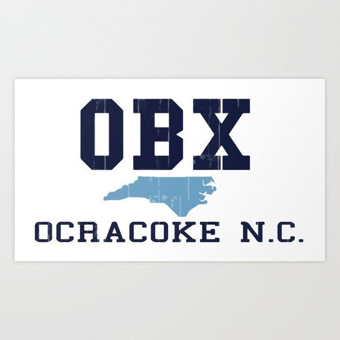 Ocracoke Logo - Ocracoke Island - North Carolina. Art Print by amricaroadside