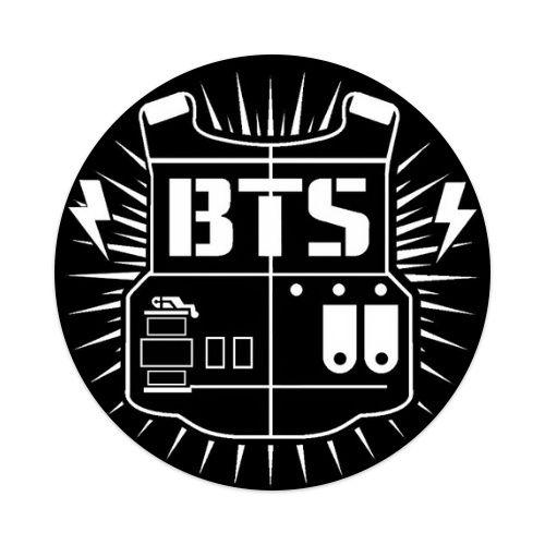Longboard Logo - BTS logo Sticker 4 x 4 Circle By New Designer 68754 Your Own Sticker 4 x 4 Circle