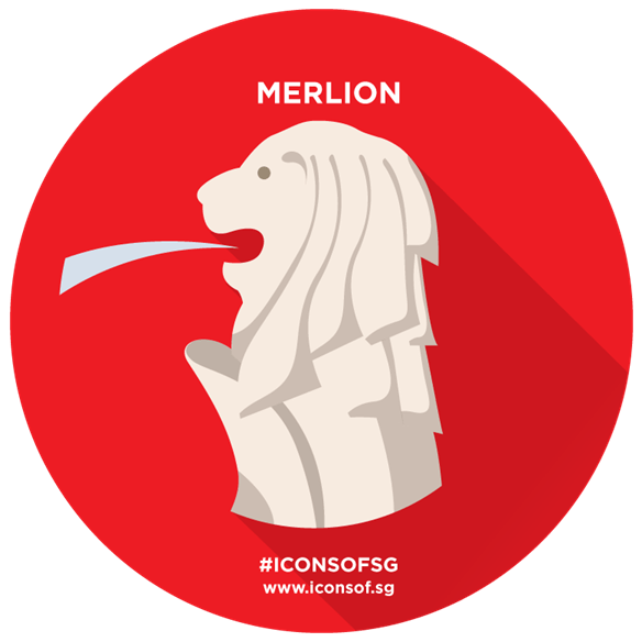 Merlion Logo - Icon of SG