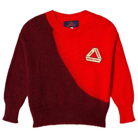 Red Triangle Clothing Logo - The Animals Observatory - Bicolor Bull Sweater Deep Red Triangle ...