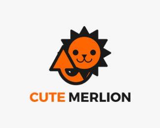 Merlion Logo - Cute Merlion Designed