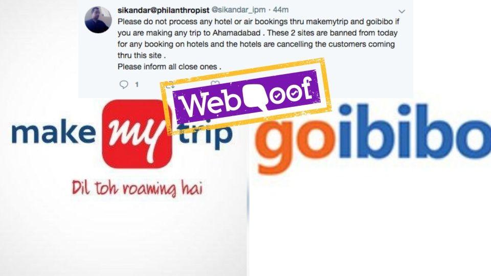 MakeMyTrip Logo - Viral posts on social media falsely claim MakeMyTrip and Goibibo