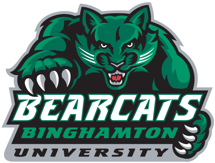 Bearcat Logo - Binghamton Bearcats Primary Logo (2001) - Green Bearcat over script ...