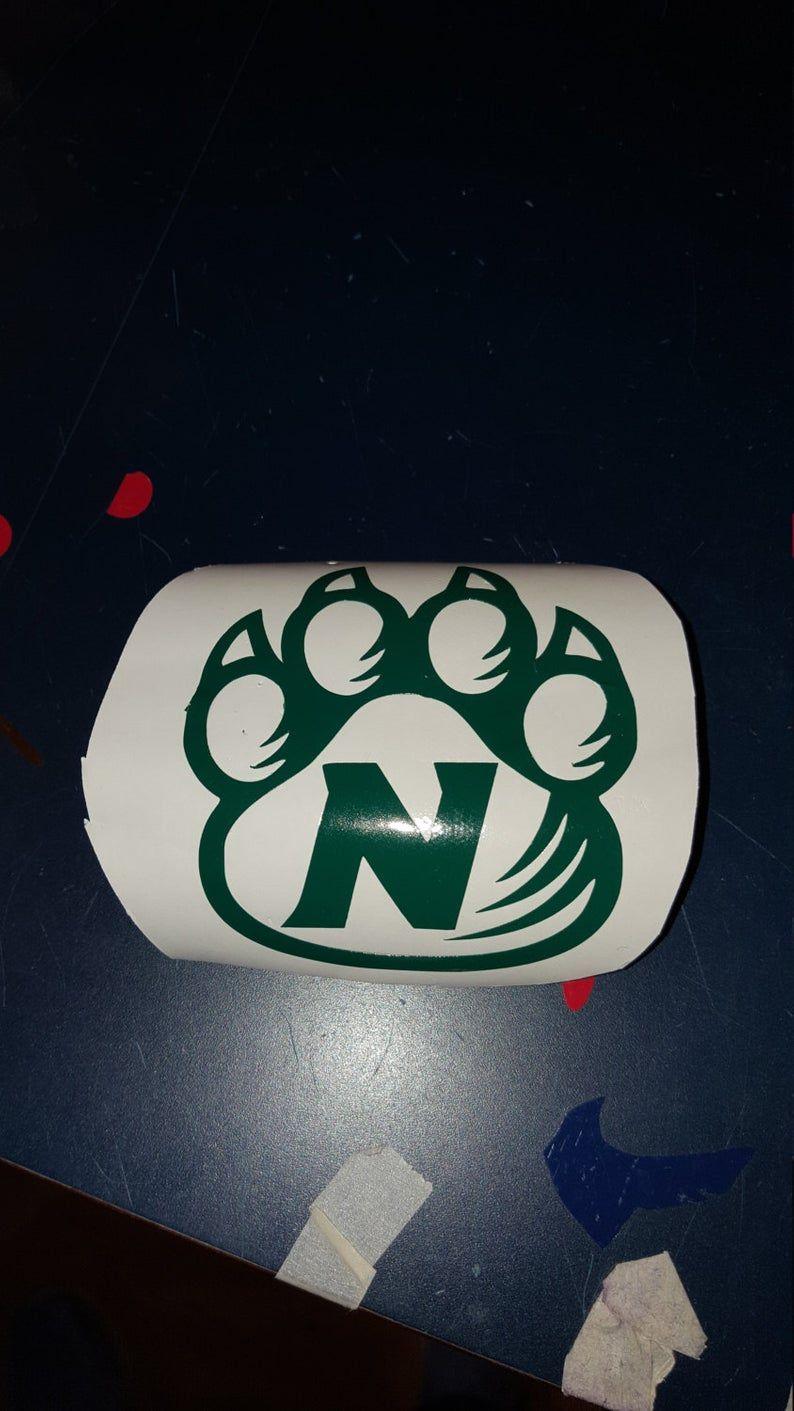 Bearcat Logo - Northwest bearcat paw shaped logo decal great stocking | Etsy