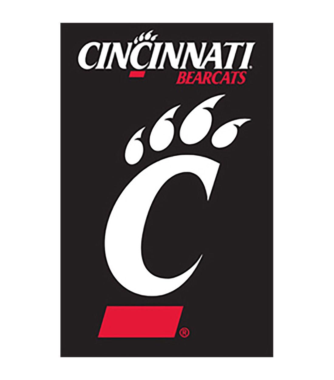 Bearcat Logo - Cincinnati Bearcats Black Logo Flag | DuBois Book Store - Cincinnati, OH