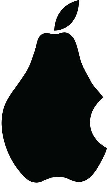 iPear Logo - Black iPear | a mockery of the apple logo - half-credit goes… | Flickr