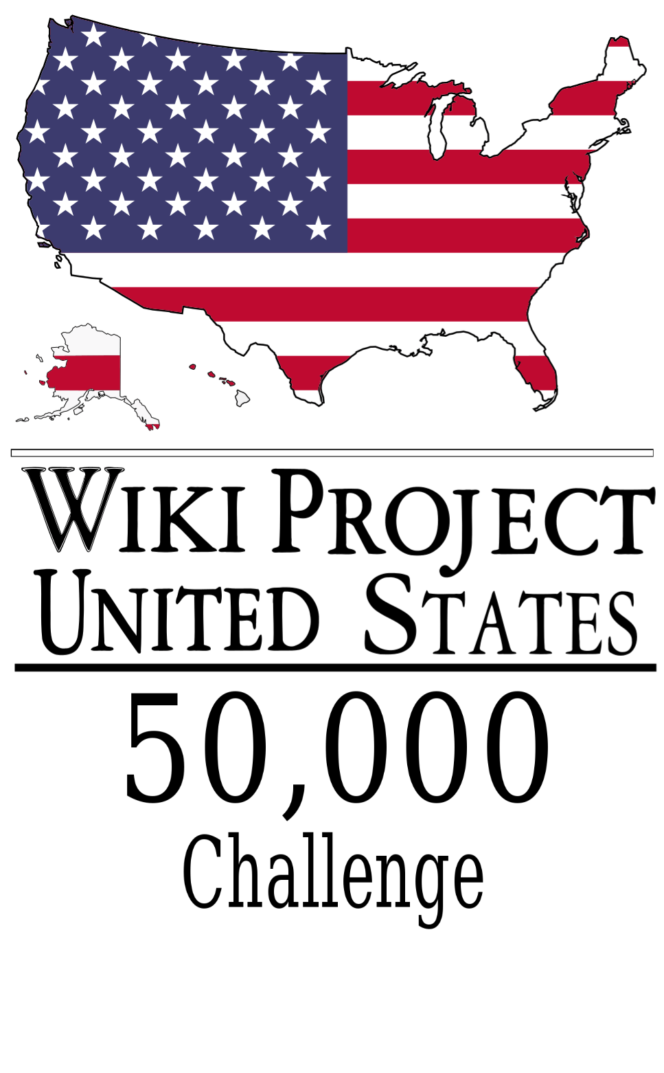 50K Logo - File:WikiProject United States logo and 50k logo.png - Wikimedia Commons