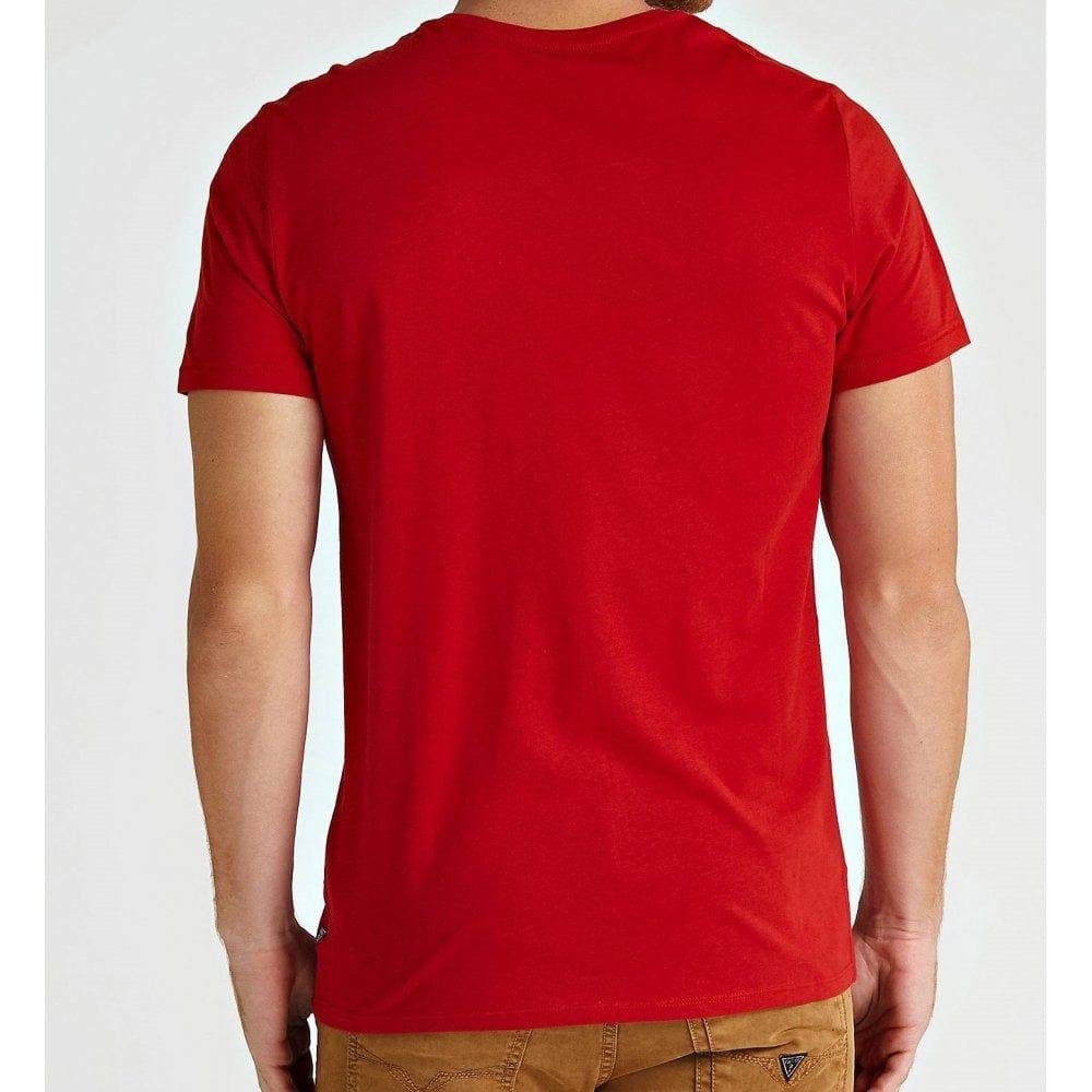 Red Triangle Clothing Logo - GUESS RED TRIANGLE LOGO T Shirt Shirts From Institute Menswear UK