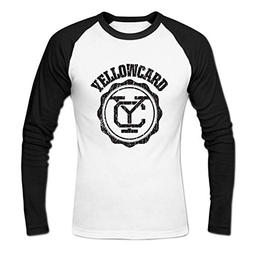 Yellowcard Logo - Donovan Jayne Mens Yellowcard Band Logo Baseball T Shirt