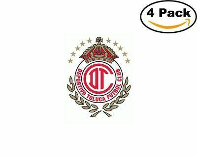 Toluca Logo - SOCCER TOLUCA LOGO 4 Stickers 4X4 Inches Sticker