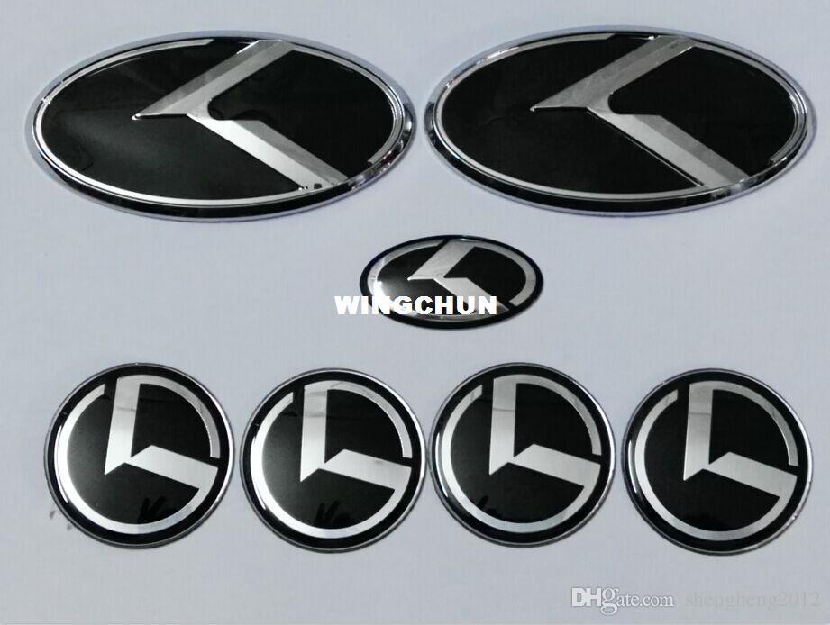 2014-2015 Logo - 7pcs new black K logo badge emblem for KIA new Forte YD K3 2014 2015/car  emblems/3D sticker