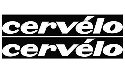 Cervelo Logo - CERVELO bike frame sticker 8 x 1.5 white on black