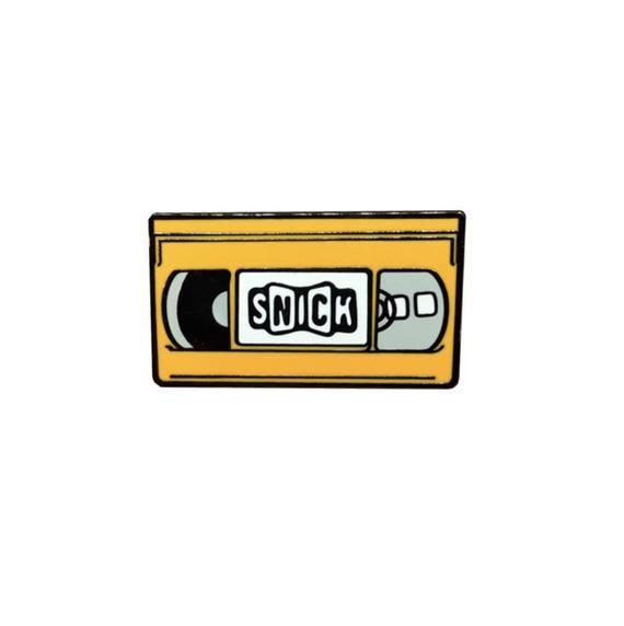 Snick Logo - SNICK VHS Tape Hard Enamel Pin