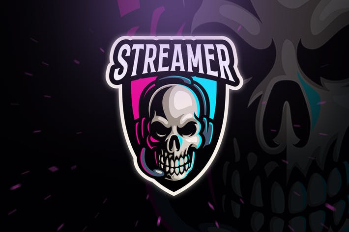 Streemer Logo - Skull Streamer Sport and Esport Logo Template by Blankids on Envato