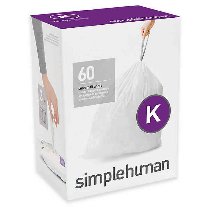 Simplehuman Logo - simplehuman® Code K 35-45 Liter Custom Fit Liners | Bed Bath & Beyond