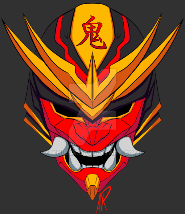 Oni Logo - Oni Mask Cyber Logo by xHienx on DeviantArt