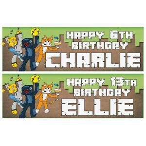 iBallisticSquid Logo - Details about 2 PERSONALISED BIRTHDAY BANNERS 800 x 297MM STAMPY