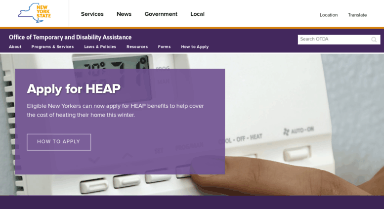 OTDA Logo - Access otda.ny.gov. Office of Temporary and Disability Assistance