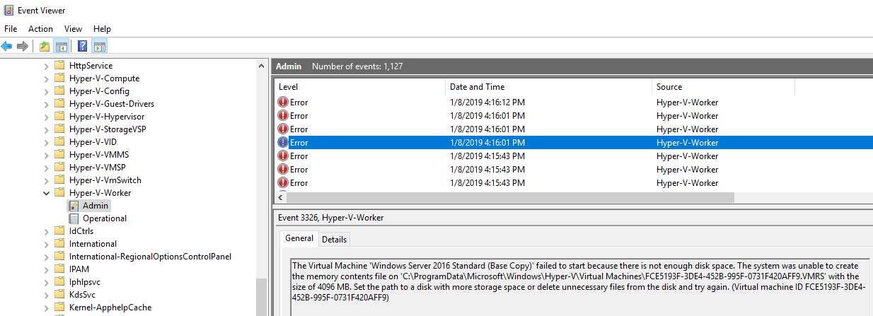 Vmms Logo - Hyper-V machine failed to change state (Solved) - port135.com