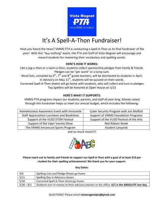 Vmms Logo - VMMS PTA SPELLING BEE FLYER : Parent Groups - school -