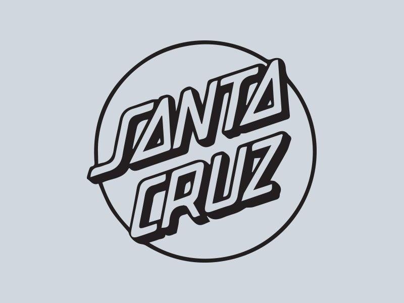 Santa Cruz Circle Logo - Santa Cruz Vinyl Stickers - Circular - Vinyl Decal - Lettering Direct