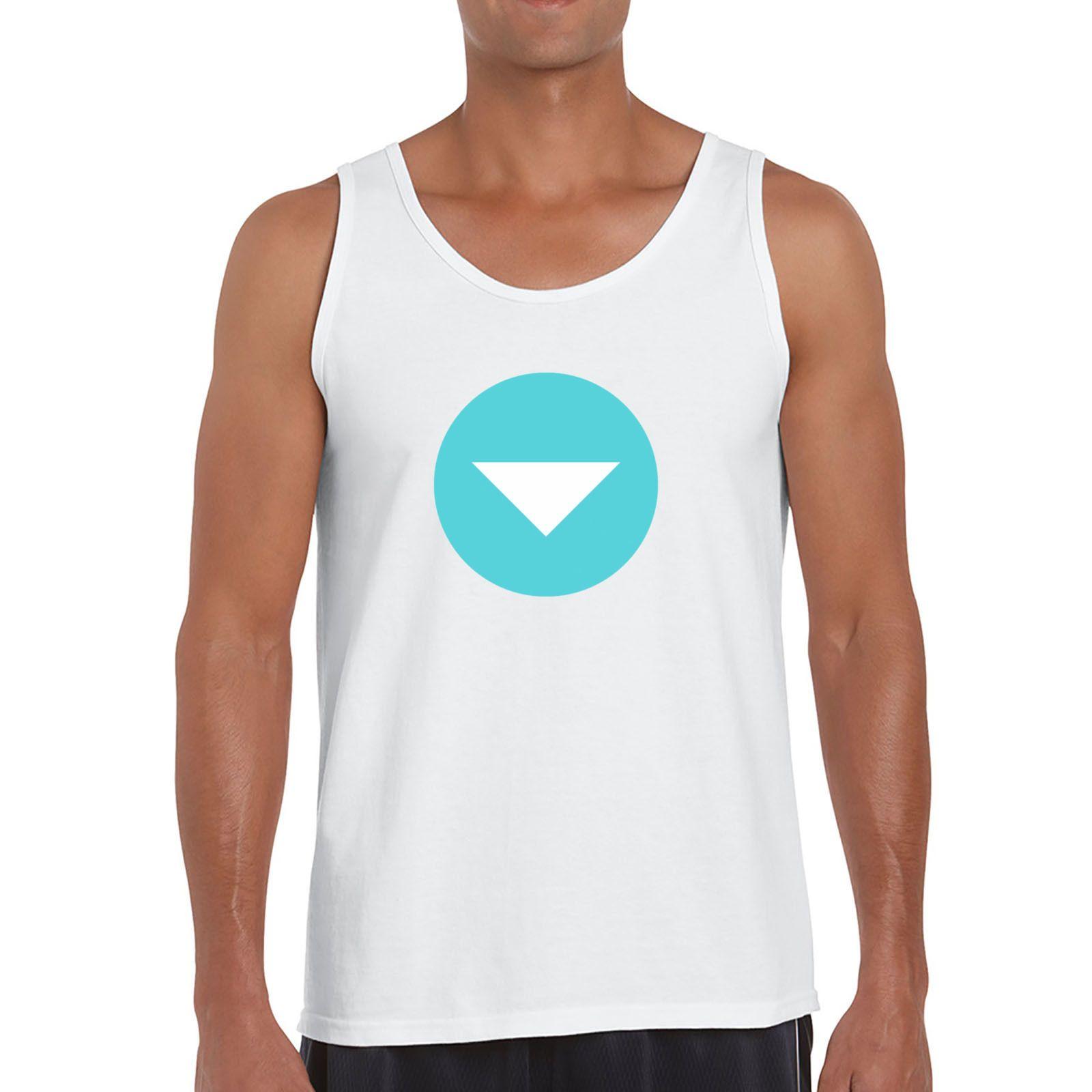 Red Triangle Clothing Logo - Emoji Down Pointing Small Red Triangle Mens Vest. Available in many