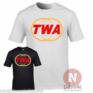 TWA Logo - Details about TWA Trans World Airlines logo t-shirt classic retro airline  tee aircrew