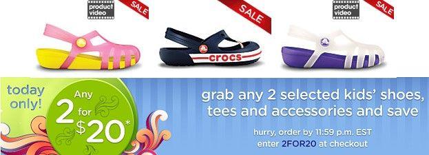 Crocs.com Logo - Crocs.com: 2 for $20 Kids' Sale + FREE Shipping