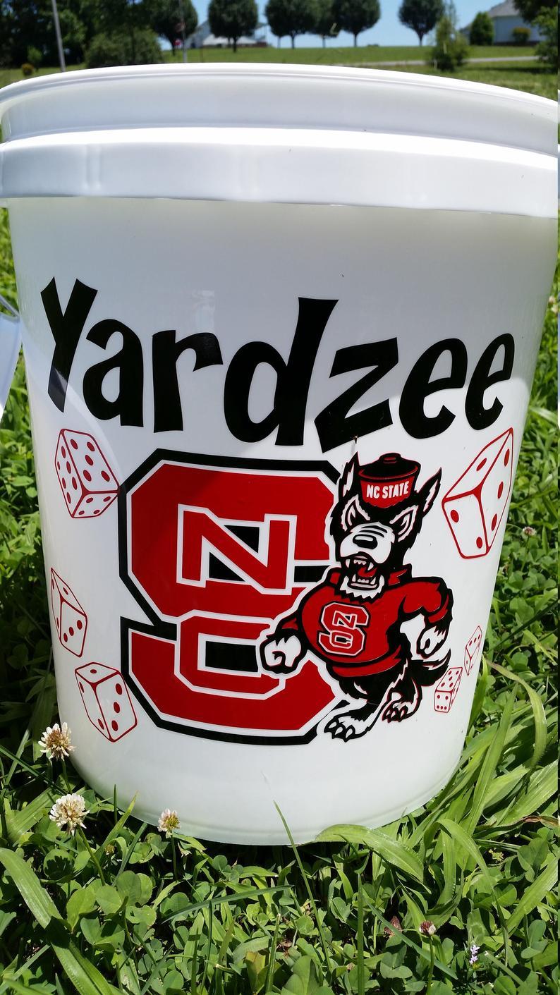 Farkle Logo - BUCKET ONLY with sport logo ! Yardzee, Farkle, Lawn Dice, Yard Game, Yard  dice, Lawn Game, family game, outdoor game