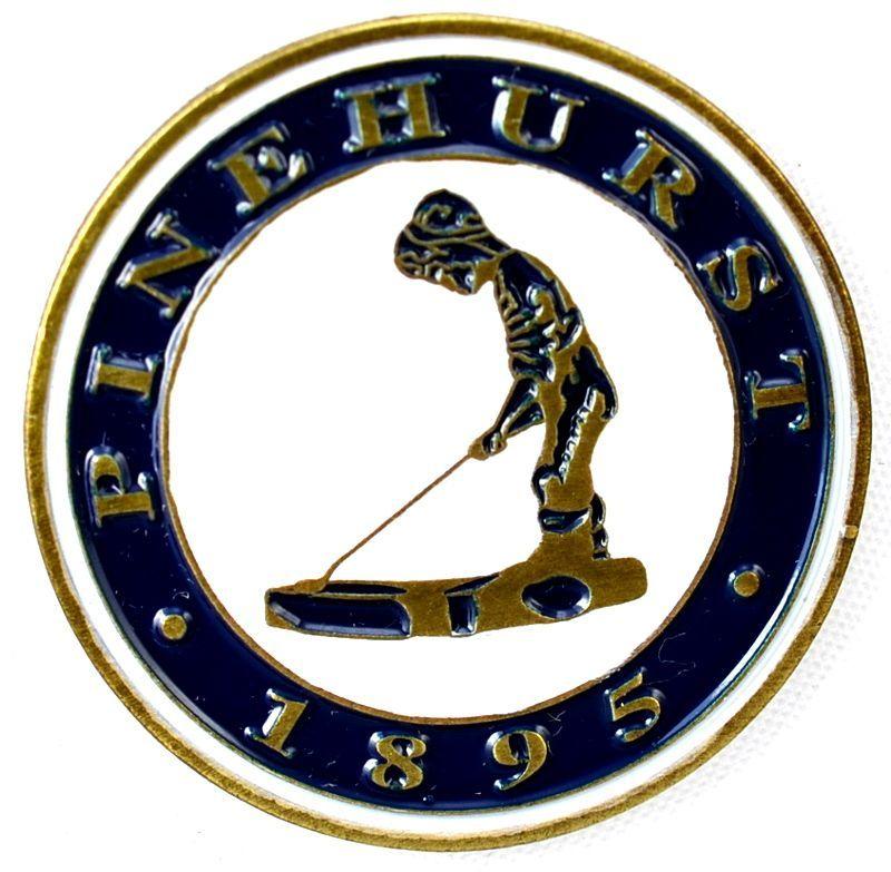 Pinehurst Logo - Details about PINEHURST No. 2 Logo FLAT Golf BALL MARKER - Blue