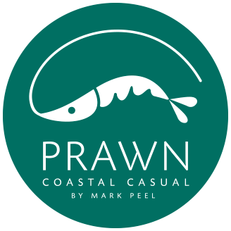 Prawn Logo - Prawn - Coastal Casual by Mark Peel