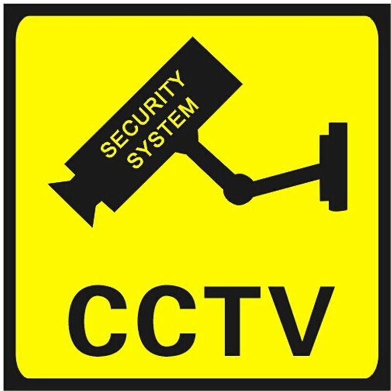 CCTV Logo - Yellow and Black Warning logo Waterproof Warning CCTV IP Camera ...