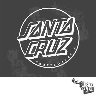 Santa Cruz Circle Logo - SANTA CRUZ logo vinyl stickers 13cm wide - £2.80