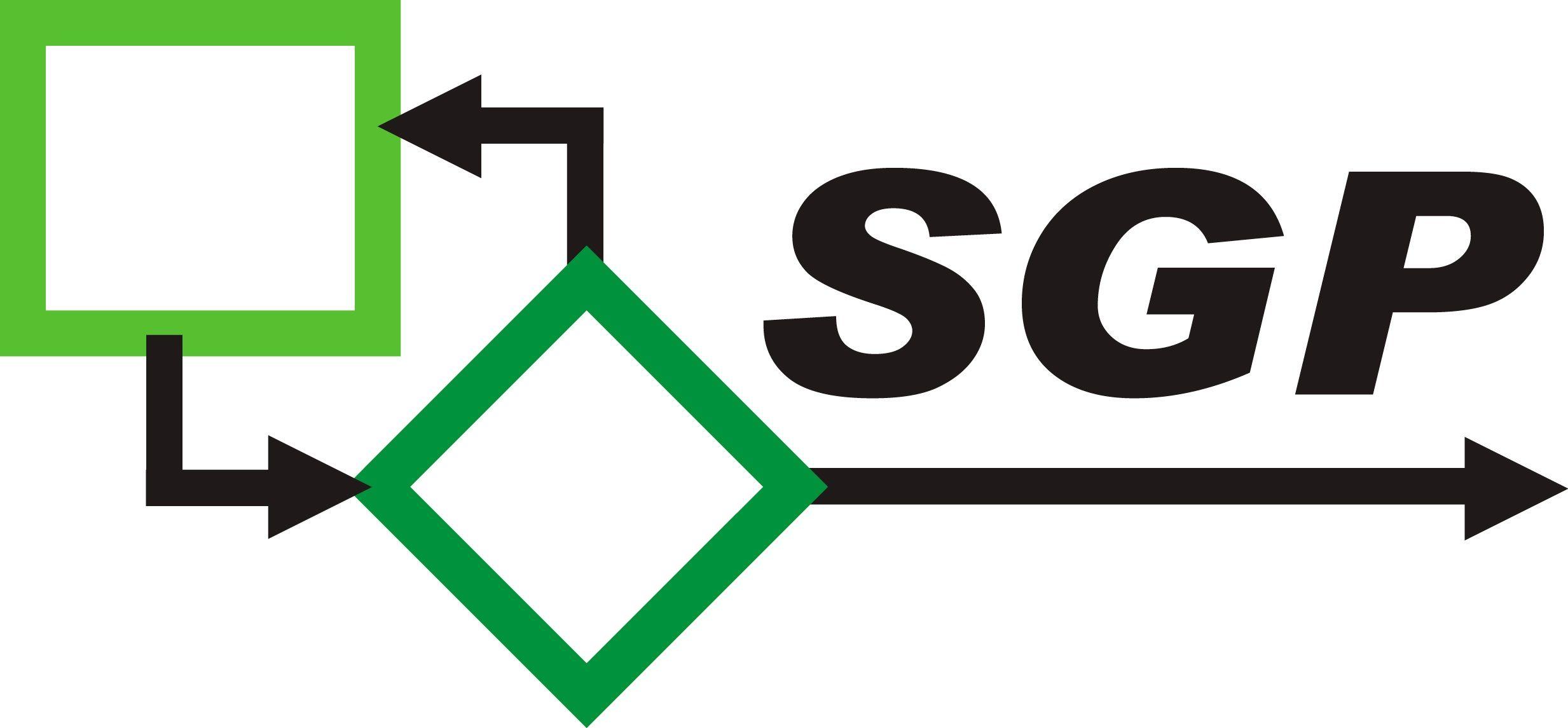 Sgp logo letter design Royalty Free Vector Image