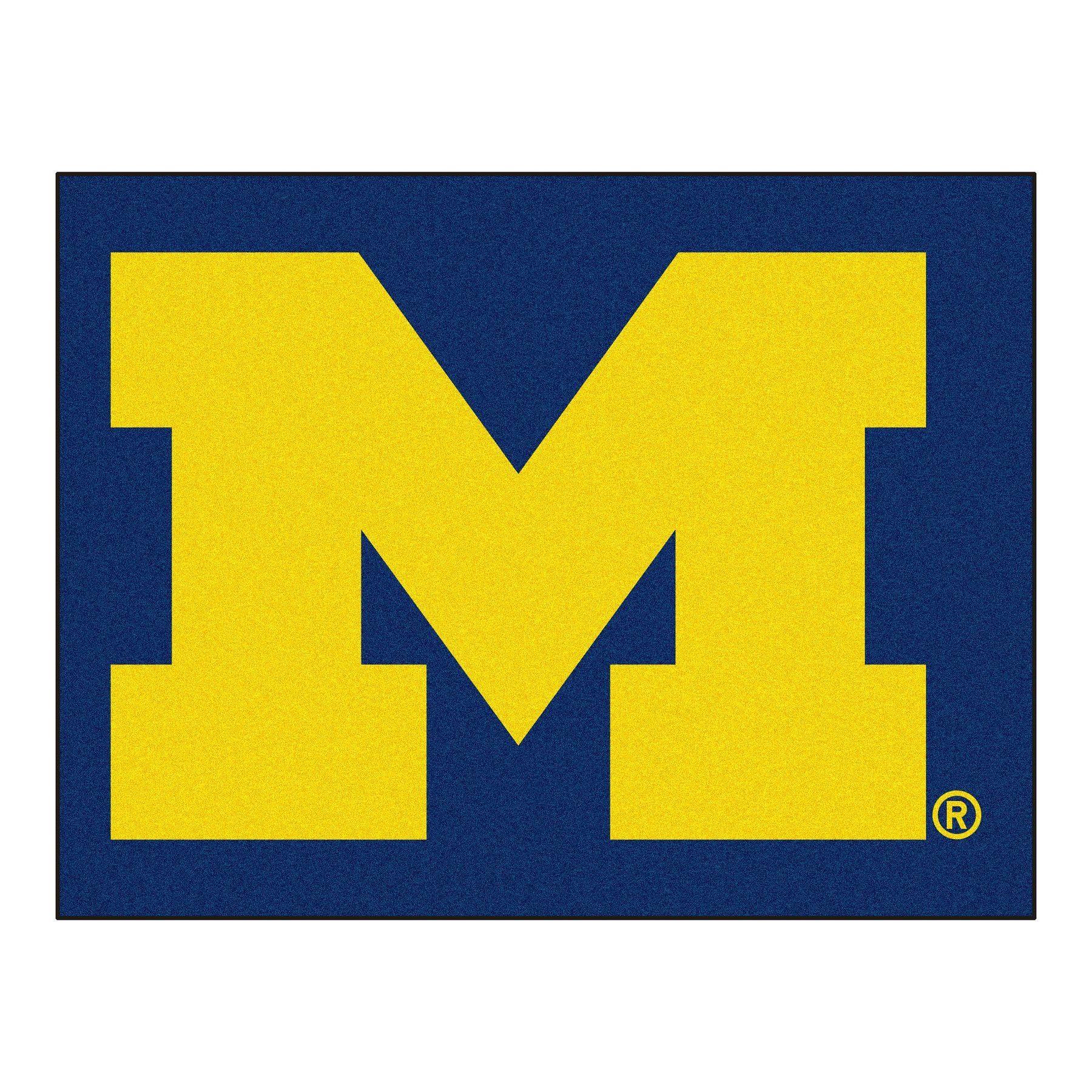 Wolverines Logo - University of Michigan Wolverines Logo Area Rug