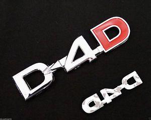 D4D Logo - Details about D4D Badge Emblem Decals Logo Chrome for Toyota Hilux Vigo Sr5  Mk6 Mk7 Hiace 05+