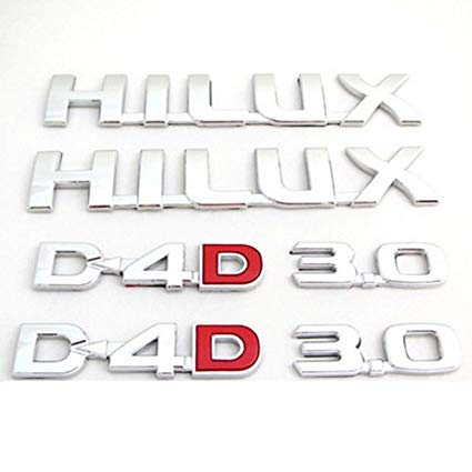 D4D Logo - 2 X Hilux 2 X D4d 2 X 3.0 Logo Emblems Badges for Toyota Hilux Vigo Sr5  05-11 Work