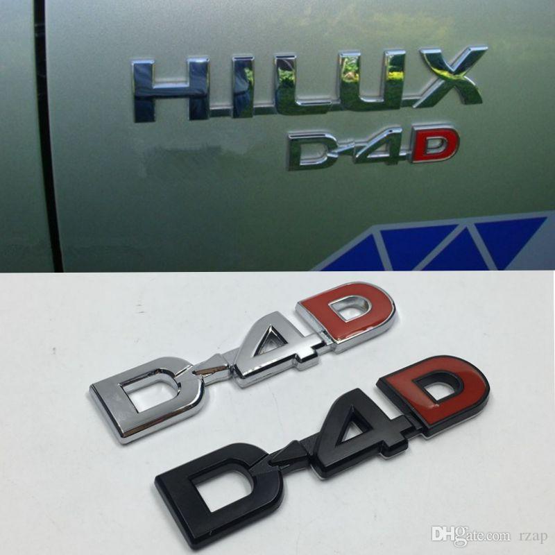 D4D Logo - 2pcs Lot 3D New D4D Badge Emblem Logo Chrome 3D Sticker For Toyota Yaris Camry Corolla Auris S130