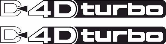 D4D Logo - Toyota Prado / Land Cruiser D4D Turbo side replacement Decals / Stickers