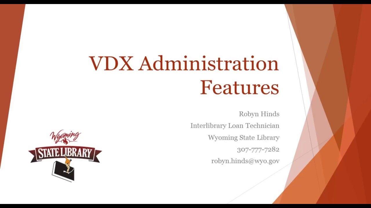 VDX Logo - Interlibrary Loan VDX. Wyoming State Library