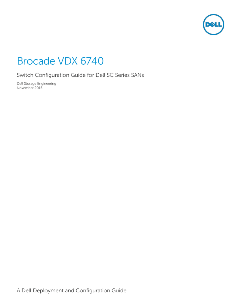 VDX Logo - Brocade VDX 6740 Switch Configuration Guide for
