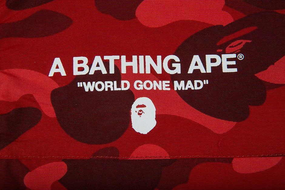 Red BAPE Camo Logo - A BATHING APE COLOR CAMO HOODIE JACKET|SS17|RED CAMO
