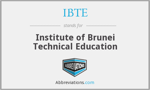 Ibte Logo - IBTE - Institute of Brunei Technical Education