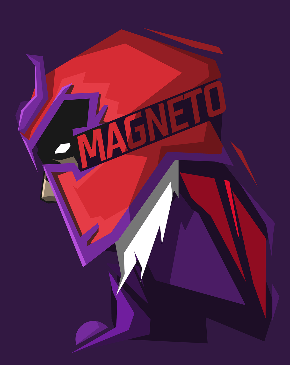 Magneto Logo - Wallpaper : illustration, purple background, text, logo, cartoon
