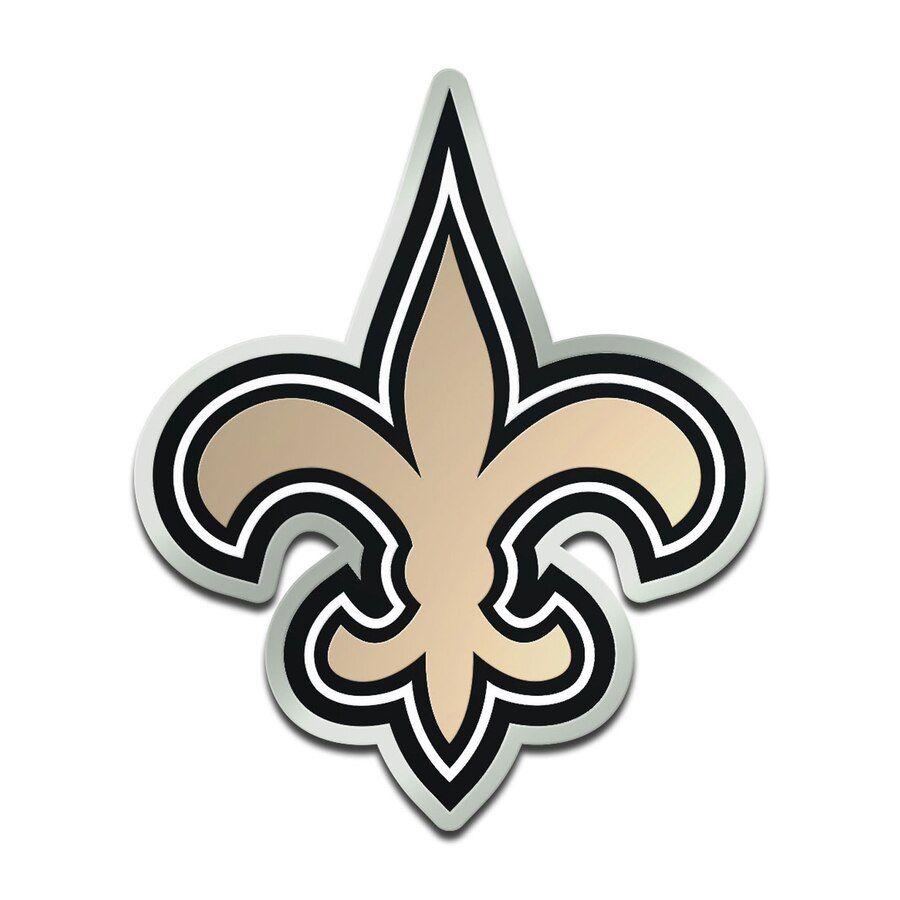 Orleans Logo - New Orleans Saints Metallic Freeform Logo Auto Emblem