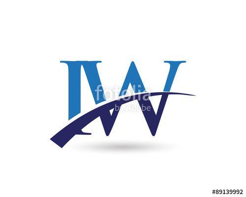 Iw Logo - IW Logo Letter Swoosh Stock Image And Royalty Free Vector Files