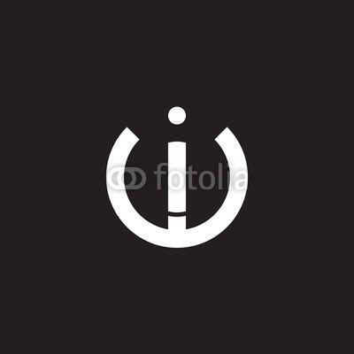Iw Logo - Initial lowercase letter logo wi, iw, i inside w, monogram rounded