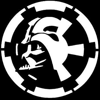 Darth Logo - Keen Darth Vader Over Empire Logo Decal Vinyl Sticker. Cars Trucks Walls Laptop. White. 5 in. KCD489
