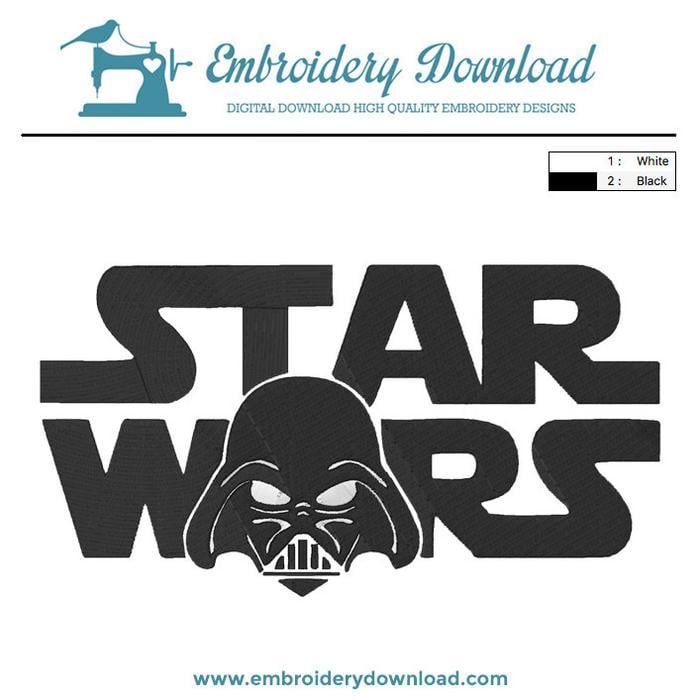 Darth Logo - Star Wars Darth Vader Logo Embroidery Design